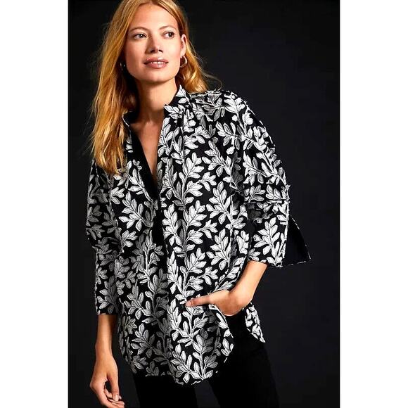 Anthropologie Tops - Anthropologie Oversized Tunic Top 100% Cotton S NWT